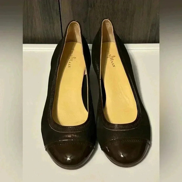 Cole Haan Metallic Wedges with Nike Air Soles Womens Size 8B - Picture 1 of 5